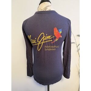 MAUI JIM Shirt Adult‎ Extra Small Blue Born And Raised In Hawaii Pullover Men's.